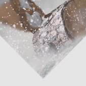 Wolf Squirrel Winter Snow Forest Moon Landscape Tissuepapier (Detail)