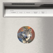 Wolf Staring Magnet Magneet (Insitu (Vaatwasser))