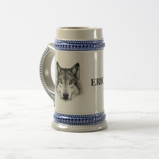Wolf Stein Bierpul (Voorkant links)