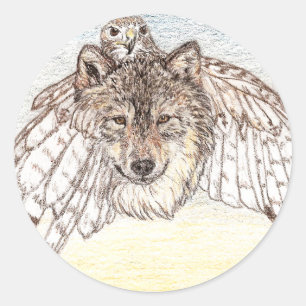 Wolf Stickers Rond