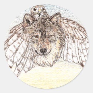 Wolf Stickers Rond
