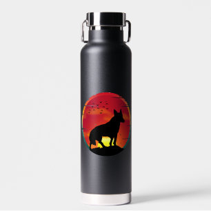 Wolf Sunset Waterfles