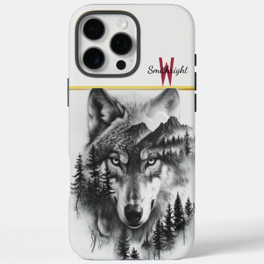 Wolf te midden van bergen en bossen Case-Mate iPhone case (Achterkant)