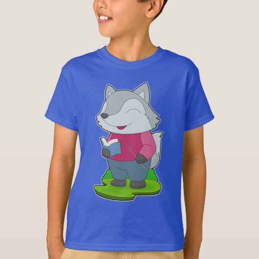 Wolf Teacher Book T-shirt (Voorkant)