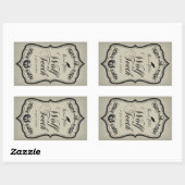 Wolf Teeth Halloween Jar Sticker Label (Vel)