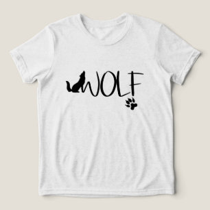 Wolf Text Graphic Logo T-Shirt
