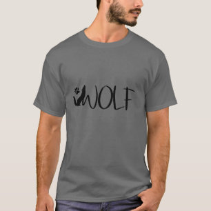 Wolf Text Graphic Logo T-Shirt