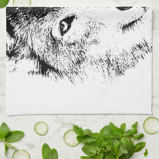 Wolf Theedoek (Gevouwen)