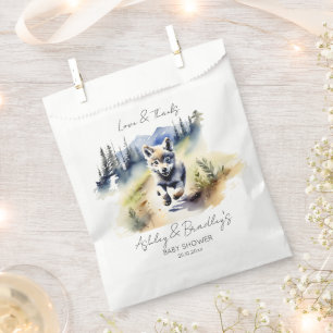 Wolf thema avontuur wacht baby shower servies bedankzakje