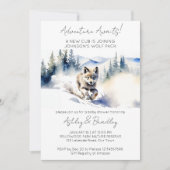 Wolf thema avontuur wacht op baby shower kaart (Voorkant)