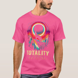 Wolf Totality Eclipse Solar April 8th 2024 USA SPR T-shirt