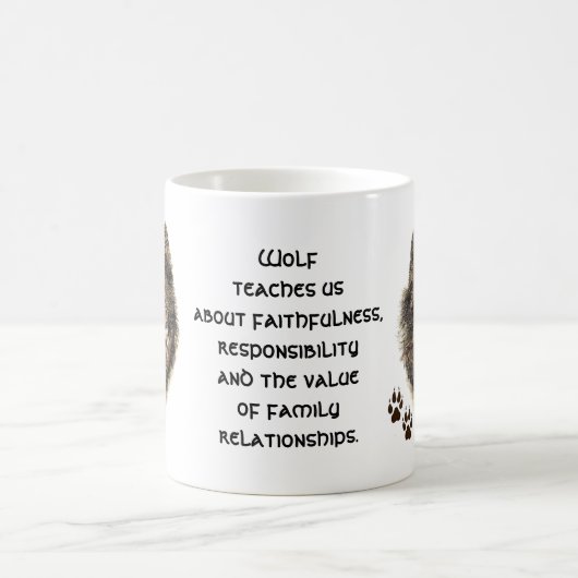 Wolf Totem, Dierengids Inspirerend Koffiemok (Center)