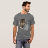 Wolf Totem, Dierengids Inspirerend Symbool T-shirt (Voorkant volledig)