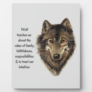 Wolf totem Inspirerend Spirit Animal Plaqu Fotoplaat