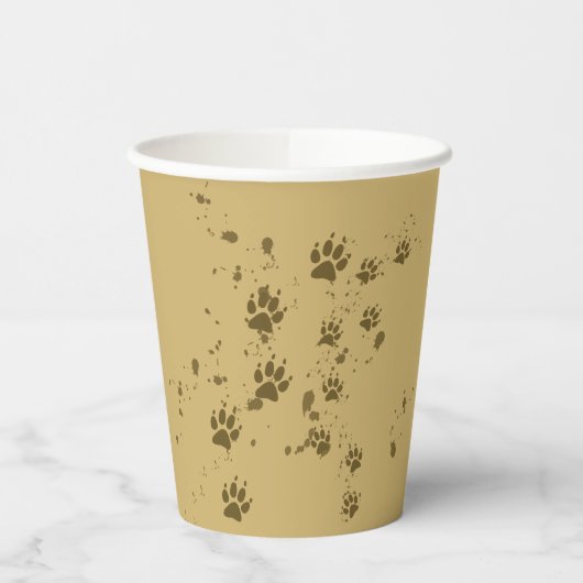 Wolf Tracks Paper Cup Papieren Bekers (Links)