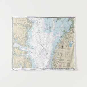 Wolf Trap naar Smith Point Nautical Chart Wandkleed