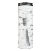 Wolf tussen berkenbomen op thermale fles (Achterkant)