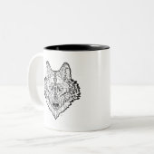 Wolf Tweekleurige Koffiemok (Voorkant links)