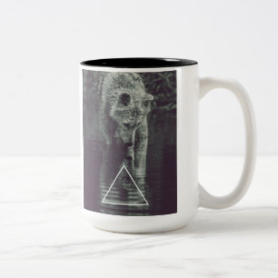 wolf tweekleurige koffiemok