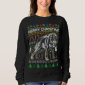 Wolf Ugly Christmas Sweat Wildlife Series (Devant)
