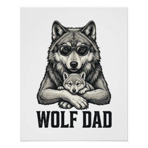 Wolf Vader Vintage Gravure Vector T-Shirt Ontwerp_ Perfect Poster