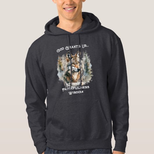 Wolf van de Kracht Christelijk Hoodie (Voorkant)