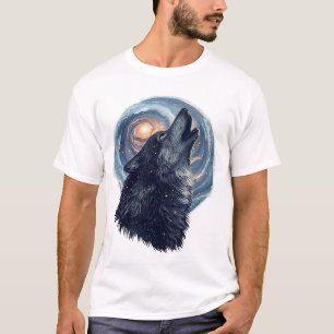 Wolf van de sterren – Hemel dier illustratie T-shirt