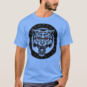Wolf van Odin Geri en Freki Norse Mythology T-shirt