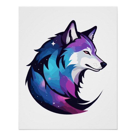 Wolf Vector Art Animal Moderne Ville Urbaine Graph (Devant)