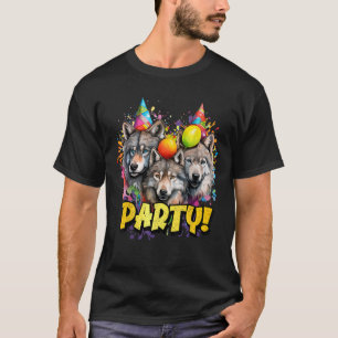 Wolf Verjaardag Pack Party Wolven Lover Alpha Wolf T-shirt
