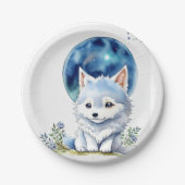 Wolf Verjaardag Papieren Bordje (Voorkant)
