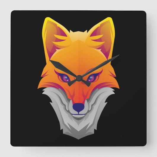 Wolf Vierkante Klok (Voorkant)