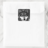 Wolf Vierkante Sticker (Tas)