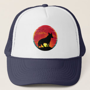 Wolf Vintage Zonsondergang Trucker Pet