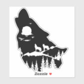 Wolf Vinyl Sticker. Sticker (Vel)