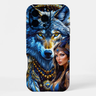 Wolf & Vrouw Fantasie iPhone 16 Pro Max Hoesje