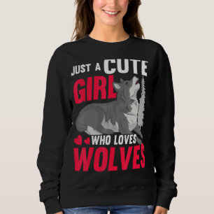 Wolf vrouwen, gewoon een juffrouw meisje dat van W Trui