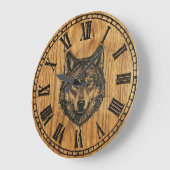 Wolf Wall Clock – Silent Wild Guardian Grote Klok (Hoek)