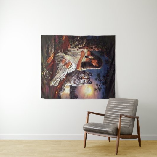 wolf wandkleed (In Situ (horizontaal))