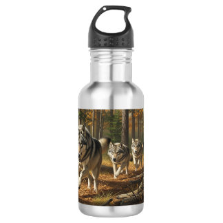 Wolf waterfles stijl 1