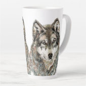 Wolf waterverf Animal Wolves Latte Mok (Rechterhoek)