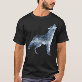 Wolf waterverf t-shirt
