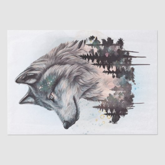Wolf Waterverf Tissuepapier (Voorkant)