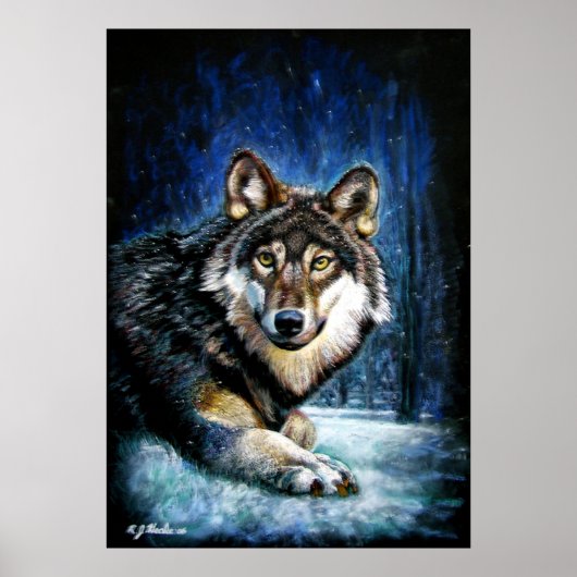 Wolf Wildlife print poster (Voorkant)