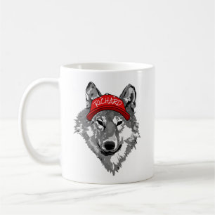 Wolf Wildlife Red Baseball Pet Partner Name Koffiemok