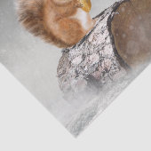 Wolf Winter Snow Forest Moon Landschap Tissuepapier (Detail)