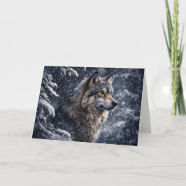 Wolf Winterzonnewende Yule Mooie Kaart
