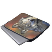 Wolf Wisdom Laptop Sleeve (Voorkant onderkant)