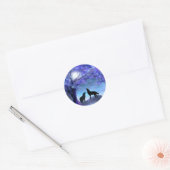 Wolf Wolfs Animaux sauvages Stickers Bleus (Enveloppe)