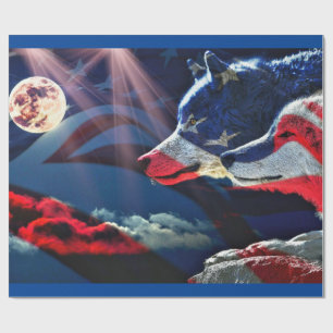 Wolf Wolven Volle Maan Cadeaupapier